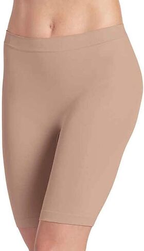 Jockey Ladies' Skimmies Slip Short Smooth Lightweight Mid-Length , 2 Pack (Medium) Black/Light Nude in Saudi Arabia
