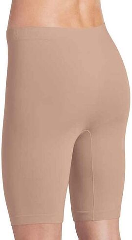 Jockey Ladies' Skimmies Slip Short Smooth Lightweight Mid-Length , 2 Pack (Medium) Black/Light Nude in Saudi Arabia