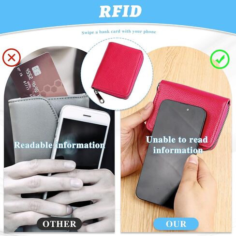 RFID 20 فتحة بطاقة حامل بطاقة الائتمان جلدية حافظة بطاقات صغيرة متعددة البطاقات محفظة جلدية بسحاب للنساء أو الرجال محفظة الأكورديون مع سحاب in Saudi Arabia