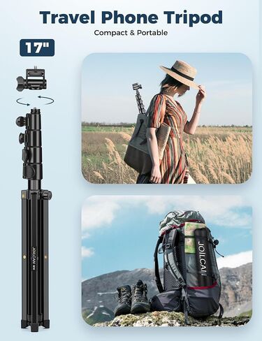 Phone Tripod for iPhone, 70" Selfie Stick Phone Tripod, Extendable Tripod Stand with Remote Phone Holder, Aluminum Tripod for Cell Phone Photo Recording Video Vlogging Live Streaming in Kuwait