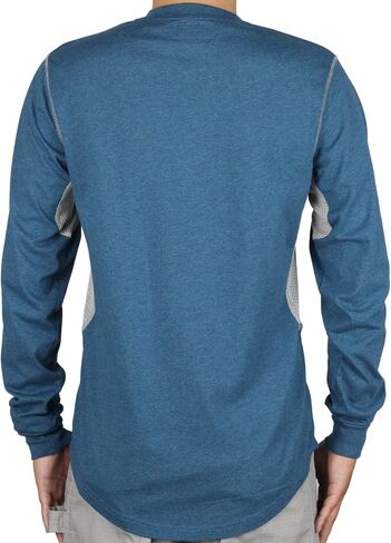 BOCOMAL FR Shirts for Summer Breathable Vented Design 6oz Heather Jersey Flame Resistant Long Sleeve Crew T Shirt in Saudi Arabia