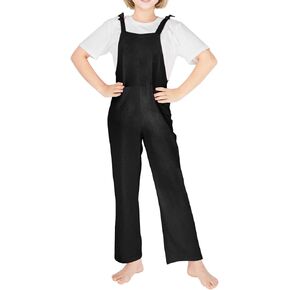 JiAmy Girls Casual Loose Overalls Jumpsuits One Piece Sleeveless Wide Leg Long Pant Rompers With Pockets 5-12 Years