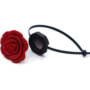 3D Rose Grill Badge Including Holder, Realistic Stylish Detail 3D Printing Plastic (PLA), Install on Any Vehicles