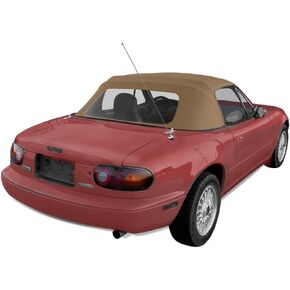 Compatible Mazda Miata Convertible Top with Plastic Window Black Cabrio 1989-2005