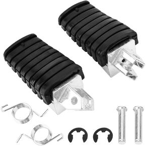 Qiilu Motorcycle Foot Pegs AntiSlip Rubber Front Foot Pegs Footrest Kick Panel for XV250 XV125 XV400 XV500 XV535 XV750 XV1100 XVS125 XVS250 XVS400 XVS650