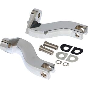 CNC Cut Passenger Rear Foot Peg Mount Kits For Harley Touring FLHT FLHR FLTR FLHX 1993-2018(Replaces HD# 50198-97B) (Chrome)