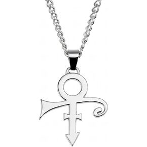 قلادة الأمير، شعار رمز الحب، قلادة الأمير التذكارية Steampunk من الفولاذ المقاوم للصدأ، قلادة رمز الحب للفنان البسيط، فضي in Kuwait