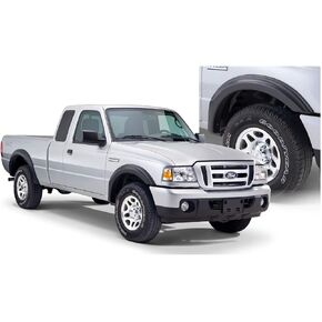 Bushwacker OE Style Factory Front & Rear Fender Flares | 4-Piece Set, Black, Smooth Finish | 21912-02 | Fits 1993-2011 Ford Ranger Styleside (Excludes FX4)