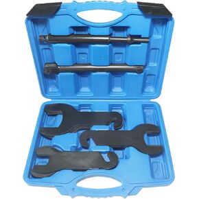 DPTOOL 9Pcs Pneumatic Fan Clutch Wrench Set, 43300 Fan Clutch Removal Tool Kit Compatible with Ford GM Chrysler Jeep Dodge Ram for Removing and Installing Auto Clutch Fans