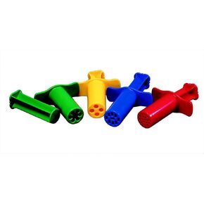 School Smart Dough Extruders Set - Assorted Designs - Set of 12 - Assorted Colors in Kuwait