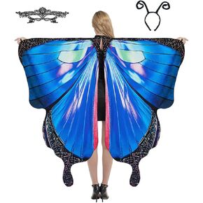 Butterfly wings for women,Halloween Buttterfly Costume for Adults,Butterfly Cape Fairy Set for Party Festival