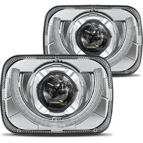 HWSTAR 2025 2000% Bright 5x7 7x6 H6054 Led Headlights Compatible w/Jeep Wrangler YJ Cherokee XJ [DOT][Anti-glare][DRL Turn Signal] Sealed Beam Ford Chevy Express GMC Savana Toyota Nissan D21 etc