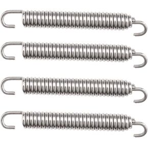 SING F LTD 4pcs Expansion Chambers Springs Exhaust Pipe Spring Hooks Stainless Steel Rotatable Springs for Motorbike Scooter 2.36 x 0.4 Inch
