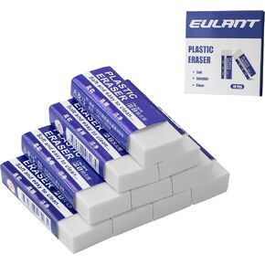 EULANT Pencil Erasers 10 Pieces, White 2B Rubbers Erasers for Schools Office Kids Adults, Soft Art Erasers for Writing Drawing Student Teachers …