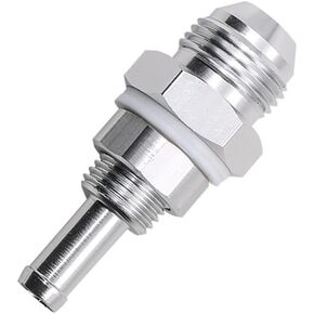 6AN Straight to 5/16inch Hose Barb Double Fuel Pump Tank Fitting Bulkhead Adapter Fitting