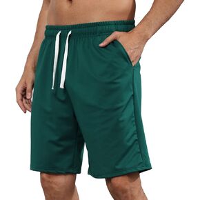 Men's Athletic Shorts 8" Casual Sweat Shorts Workout Jogger Shorts Sports Running Short Pants with Pockets