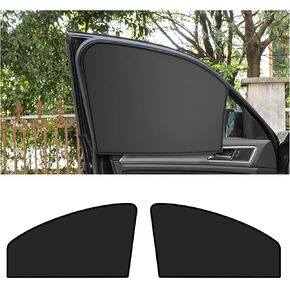 2PCS Newly Upgrade Car Sun Shade Side Window with 14 Magnets,Strong Blackout Car Window Shades Keeps Car Interior Cool & Car Privacy Curtains,Universal Front Car Window Shade (Front Window)