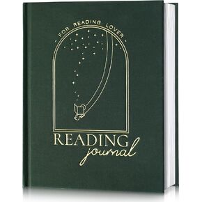 Perfect Blank Reading Journal, Canvas Cover Reading Journal for Book Lovers, Record, Review, and Celebrate Your Reading Journey with 72 Book Reviews，Comes With 3 Bookmarks (Olive Green)