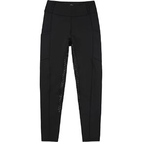 Women's Horse Riding Pants Zipper Pockets Silicone Full-Seat Breeches Equestrian Schooling Tights for