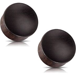 1Pairs Wood Hollow Ear Gauge Plugs Tunnels Saddle Expander Piercing Jewelry