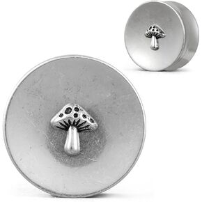 2PCS Mushroom Double Flared Flesh Tunnels Ear Plugs Ear Gauges Stretching Punk Piercings Expanders Body Piercing Jewelry
