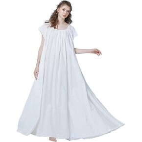 BEAUTELICATE 100% Cotton Victorian Nightgown For Women Sleepwear Maternity Long Dress