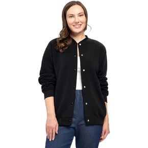 Women's Snap Up Jacket – Soft, Fleecy Lining for Three-Season Comfort