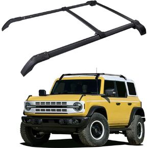 Roof Rack Cross Bars 5PCS Compatible with Ford Bronco 2021 2022 2023 2024, Hard TOP 2Door & 4Door (Not for Raptor, 4Door 2.7L Badlands), Aluminum Crossbars Rooftop Cargo Luggage Carrier
