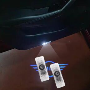 2Pcs Door Lights Logo for r55 r56 r57 r58 r59 r60 r51 f54 f56 f55 f60 Puddle Lights Car Door Lights Logo Projector Courtesy LED Ghost Shadow Light Projector Lamps mi/ni Accessories (Whit-1)