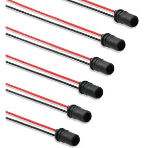 6PCS 194 Bulb Socket with Extension Wiring Harness,T10 Socket for 158 161 168 175 W5W 194 Bulb,Universal Tail Light Socket Car Accessories for Fog Lights,Taillights,Turn Signals (T10)