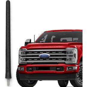 AntennaMastsRus - Short Rubber Antenna fits Ford F-250 Super Duty (2017-2024) - USA Stainless Steel Threading - The Original 6 3/4 Inch Accessories - Car Wash Proof - Internal Copper Coil