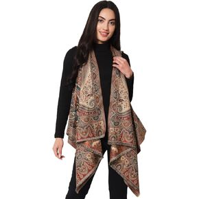 Women's Short Shrug in Indian Woven Royal Paisley Patterns Multicolor Medium - Large Size in Kuwait