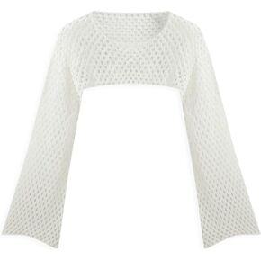 CIDER Midnight Veil Ultra-Cropped Long Sleeve Shrug Curve & Plus