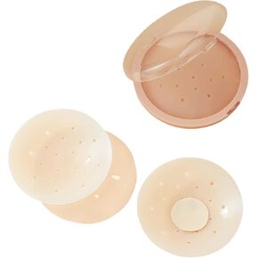 Nipple Covers-Waterproof breathable Reusable Sticky Silicone Nipple Pasties with travel box