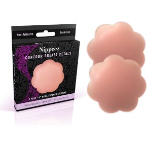 Shapeez – Nippeez Non-Adhesive Nipple Covers, Reusable Breast Petals Nipple Covers, Non-Allergenic Silicone Nipple Cover with Tapered Edges, Water-Resistant Nipple Petals, 4-Inch Wide Boob Pasties in Saudi Arabia