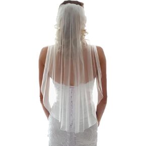 1 Tier Bride Wedding Veil Bridal Tulle Veil With Metal Comb