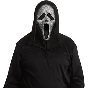 Fun World Unisex Adult Ghost Face Crystal Bling Mask