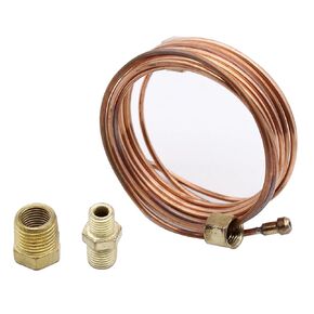 Mechanical Oil Pressure Gauge 72" Inch Copper Line Tubing Install Kit w/Fitting Line Diameter: 1/8" Inch