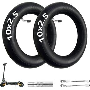 سكوتر كهربائي بأنبوب داخلي 10 × 2.5 إطارات 10 بوصة [سميكة] [امتداد الصمام] [رافعات الإطارات] [صمام الفم المنحني] (عبوتان) in Kuwait