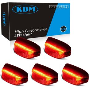 عدسة حمراء LED لسقف الكابينة الخلفية مجموعة مصابيح علامة علوية مناسبة لـ 2014-2023 دودج رام بروماستر 1500 1500 2500 3500 بيك اب شاحنة فان، تحذير خلوص تشغيل مثبت في الخلف، أحمر، عبوة من 5 قطع in Kuwait