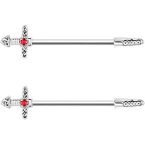 316 Nipple Rings for Women Nipple Piercing Internally Threaded Straight Barbell Stainless Steel Industrial Barbell Piercing Jewelry （Bar Length:14mm）