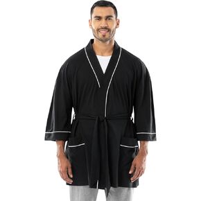 Fruit of the Loom Mens Jersey Knit Kimono Robe