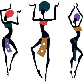 African Wall Decor Art, 3 Pieces Metal Wall Aesthetic Hallway Decor accessories, Maximalist Hanging Wall Decor, Ethnic Dance Style Drawing Wall Decorations, For Home Living Room Bedroom and Bathroom