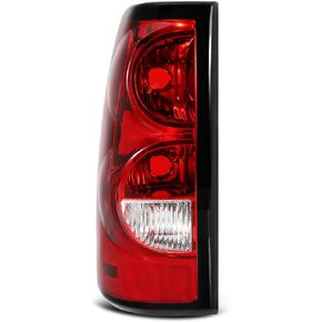 Left Tail Lights Rear Lamp Compatible With 2003 2004 2005 2006 Chevy Silverado 03 Silverado 04 Silverado 05 Silverado 06 Silverado Brake Lamp Driver Side (Black Trim - L)