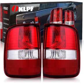 OKLPF rear brake tail light compatible with 2004 2005 2006 2007 2008 ford f150 replacement red taillight assembly,includes a luxurious box,driver and passenger side