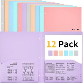 6 مجلدات من JARLINK مع جيوب، مجلدات جيب شديدة التحمل مع 3 فتحات مثقوبة، مجلدات ملفات لطيفة بحجم الحروف للمدرسة، مجموعة مجلدات بلاستيكية للمكتب، خزانة ملفات، سيرة ذاتية للأعمال، 6 ألوان in Kuwait