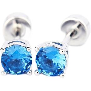316L التيتانيوم الصلب النحاس مطلي الزركون Earbone مسمار جولة كبيرة الزركون أقراط Huazi Earnail Earbone مسمار