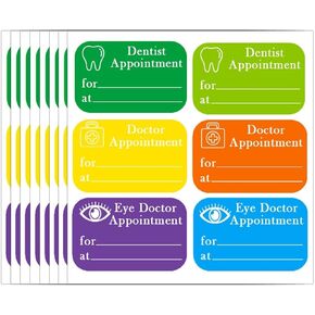 Doctor and Dentist Appointment Stickers,1.5X1 Inch Appointment Planner Stickers for Adults,240 Count