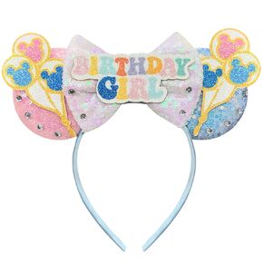 Birthday Mouse Ears Headband for Women Birthday Headband Birthday Party Favors Park Ears Cute Headband for Women Birthday Party Decoration