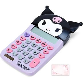 Face Shaped Calculator (Japan Import) - includes Cherry Blossom Message Card (Kuromi)
